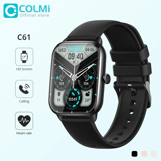 COLMI C61 Smartwatch 1,9 pulgadas Pantalla Completa,Bluetooth,llamadas, Monitor de ritmo cardíaco durante el sueño
